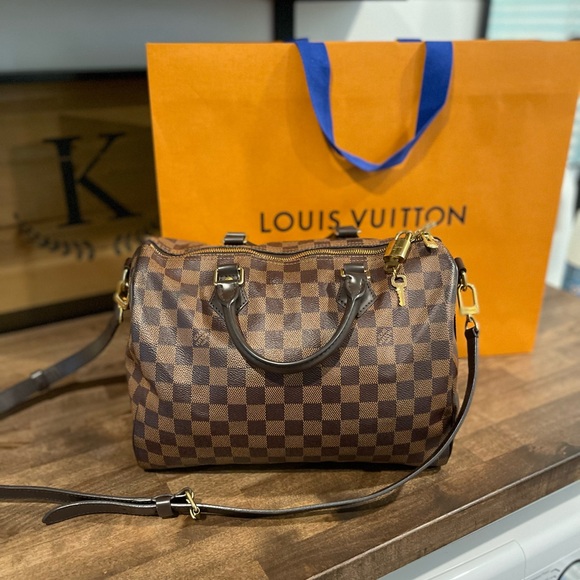 Authentic Louis Vuitton Speedy Bandoulière 30 Damier Ebene - Picture 4 of 13
